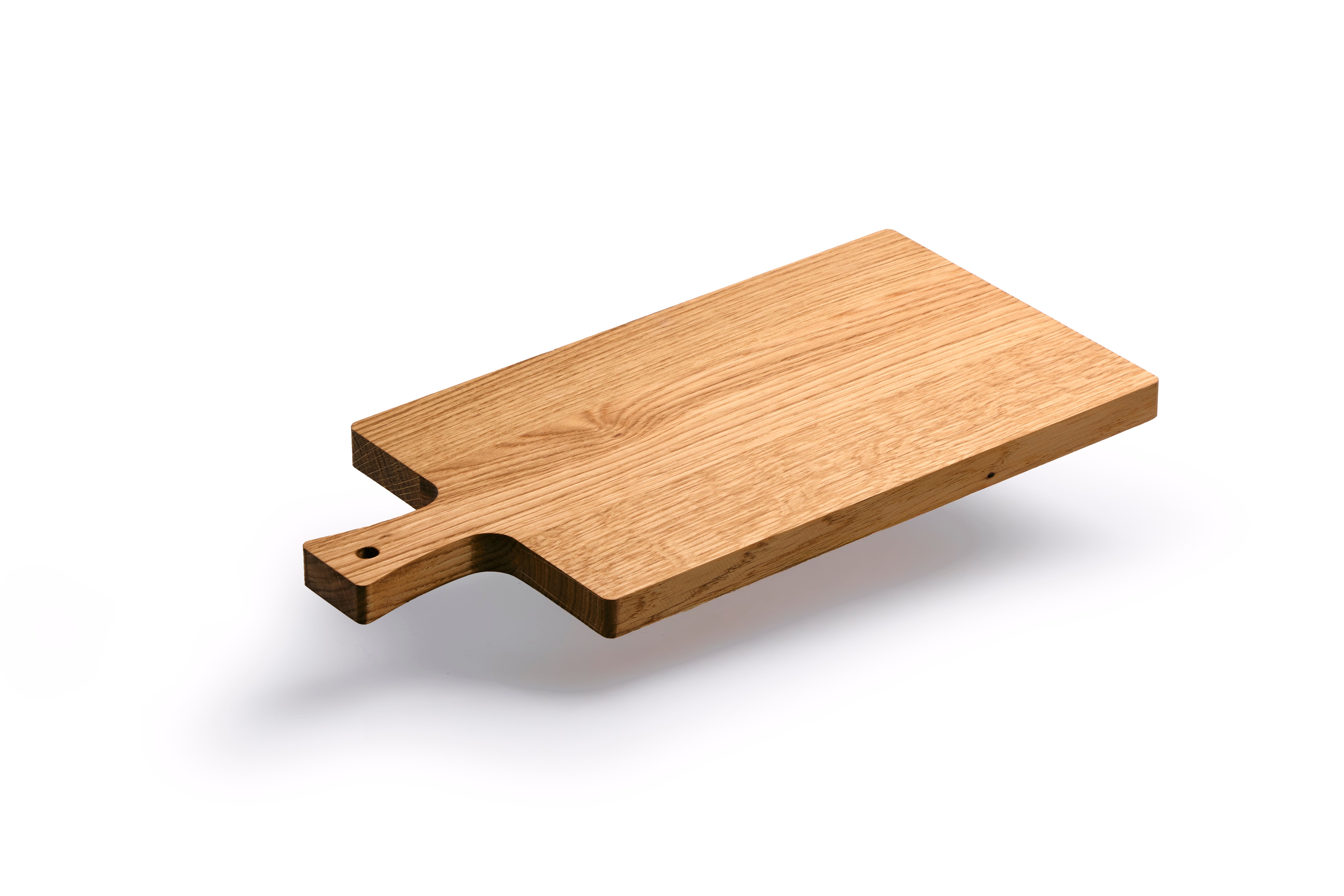 Medium (40x20x2) Rechthoekige Geoliede Eikenhouten Snijplank met Handvat
