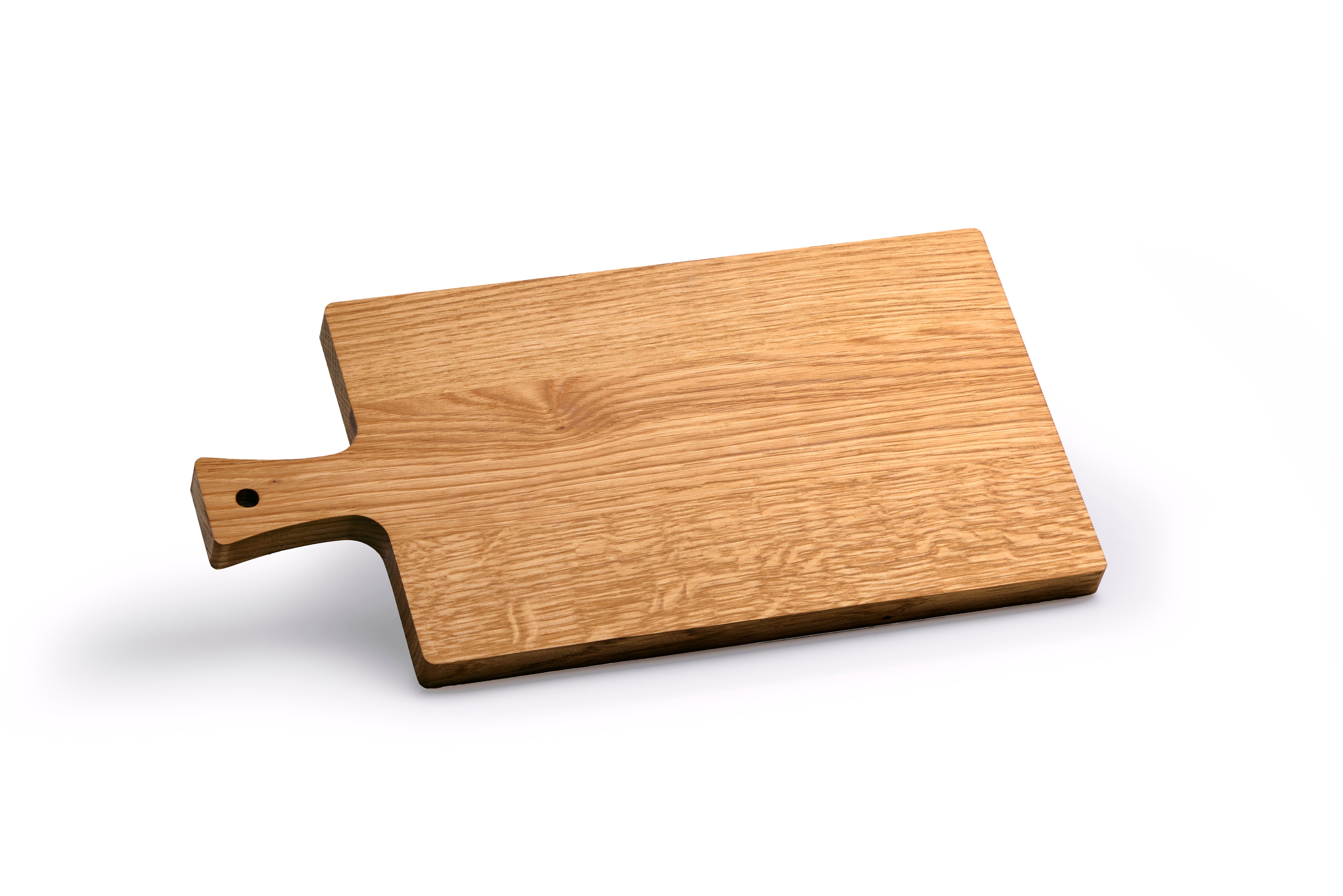 Medium (40x20x2) Rechthoekige Geoliede Eikenhouten Snijplank met Handvat