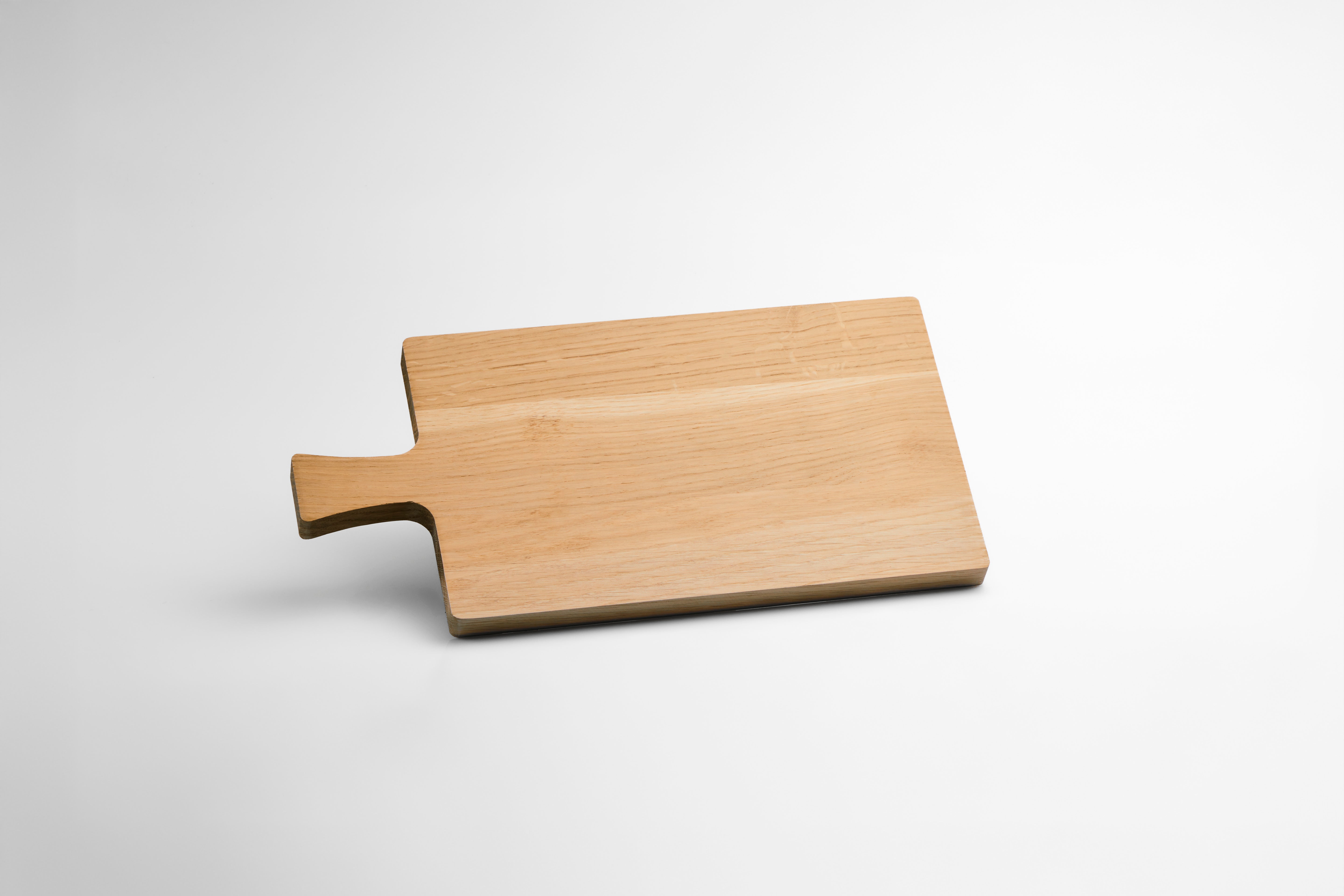 Grote (40x20x2) Rechthoekige Naturel Eikenhouten Snijplank met Handvat