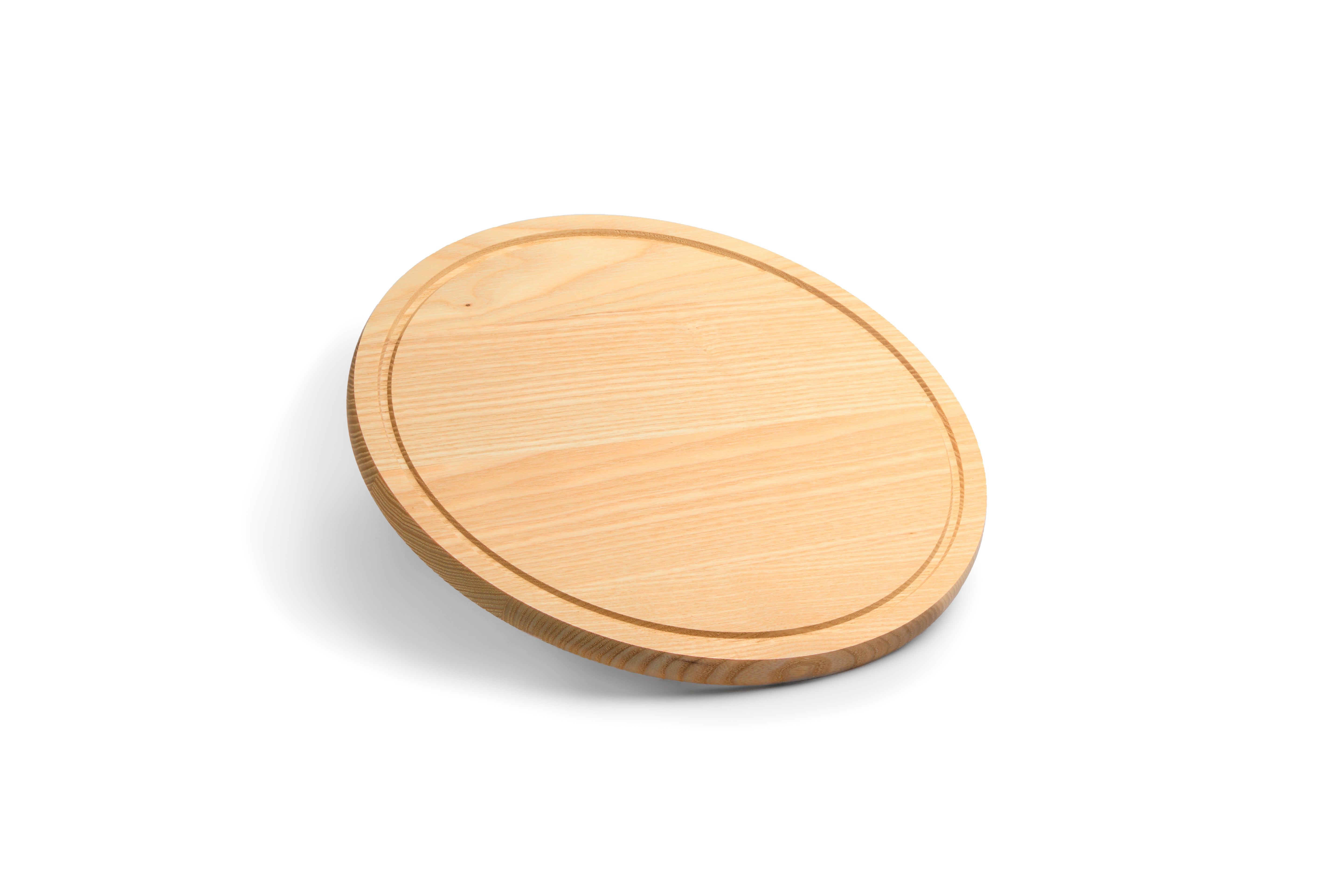 Medium (30cm) Ronde Essenhouten Snijplank met Sapgeul