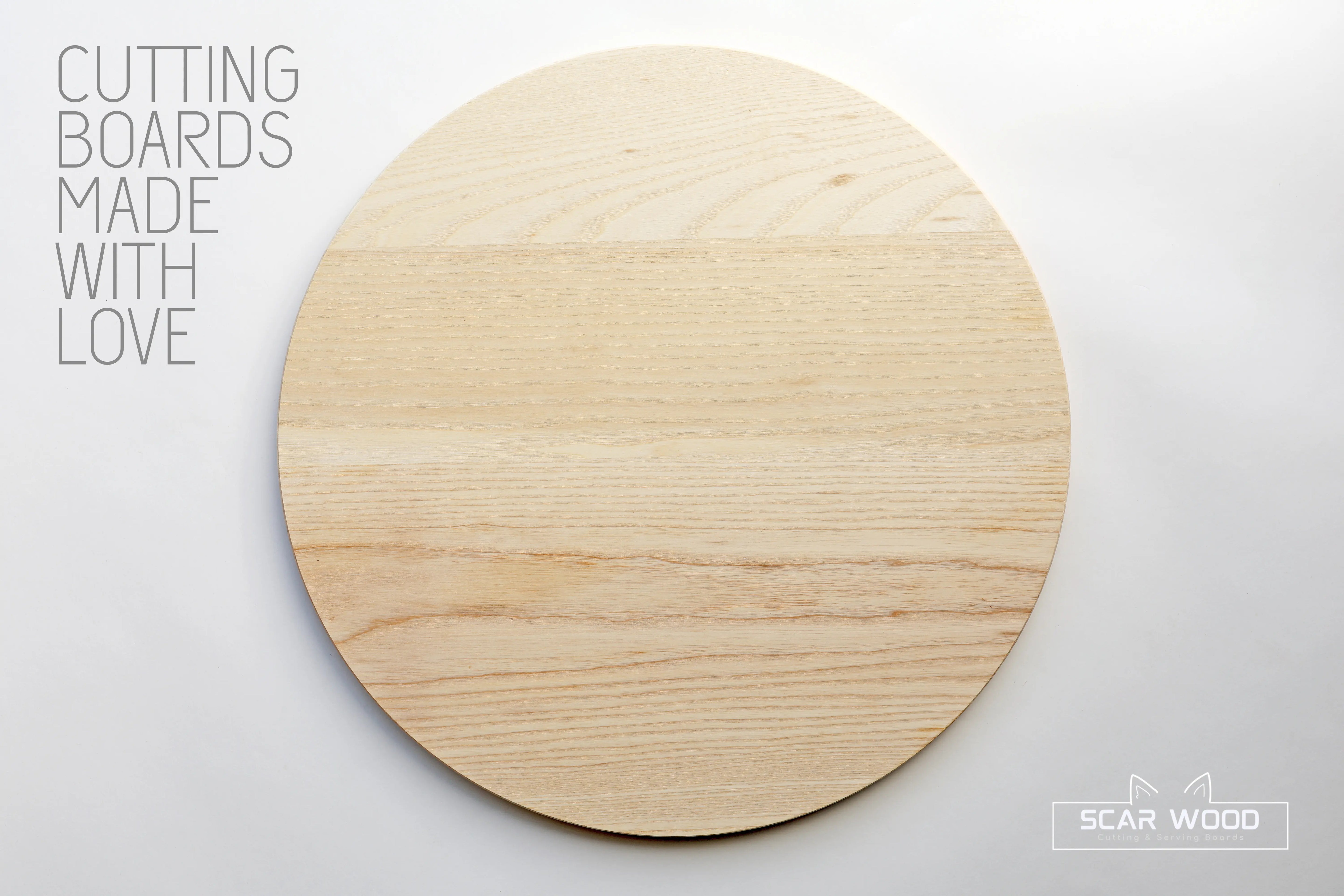 Medium (38cm) Ronde Essenhouten Serveerplank