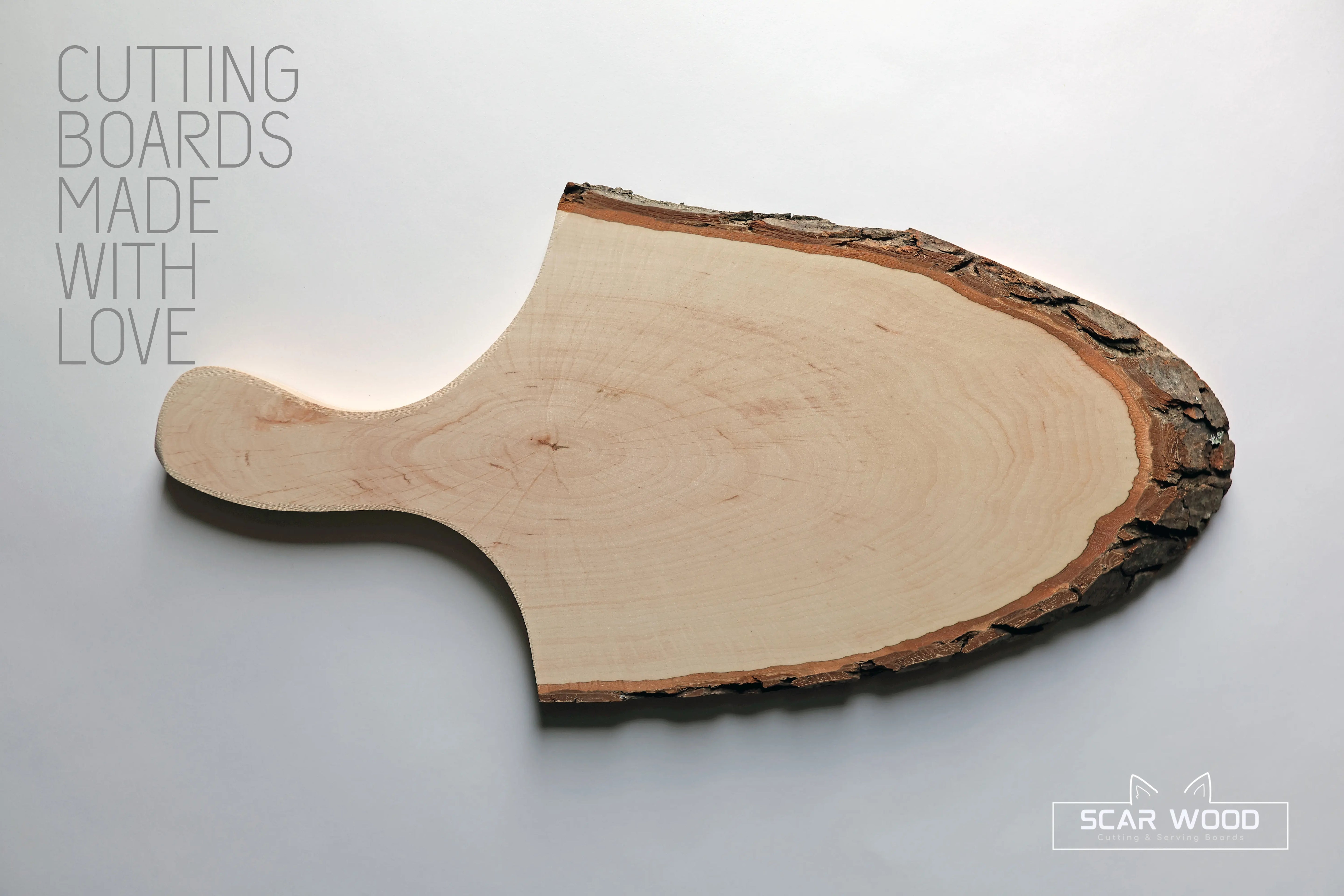 Medium (43–50cm) Ovale Naturel Elzenhouten Serveerplank met Handvat