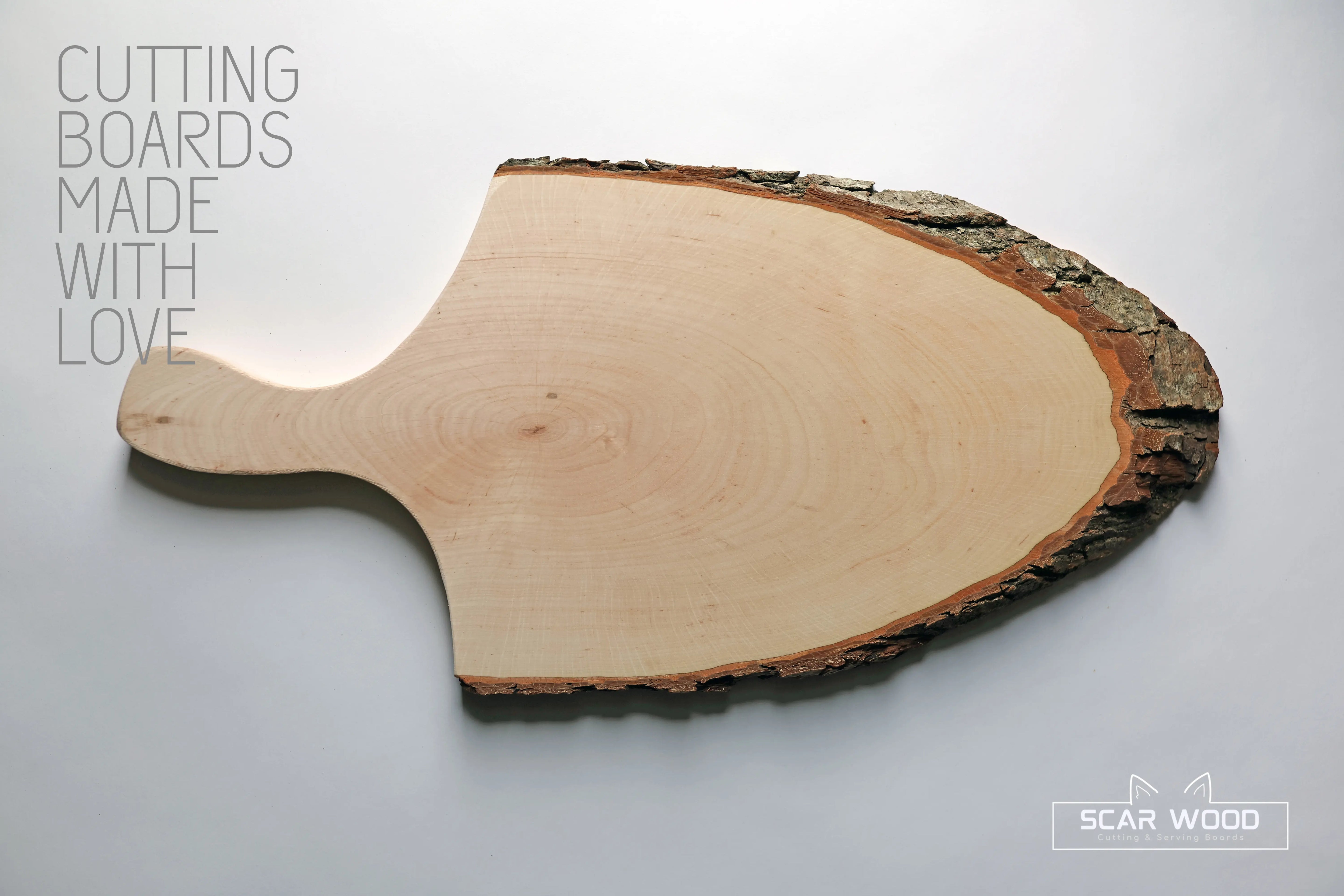 Grote (50–60cm) Ovale Naturel Elzenhouten Serveerplank met Handvat