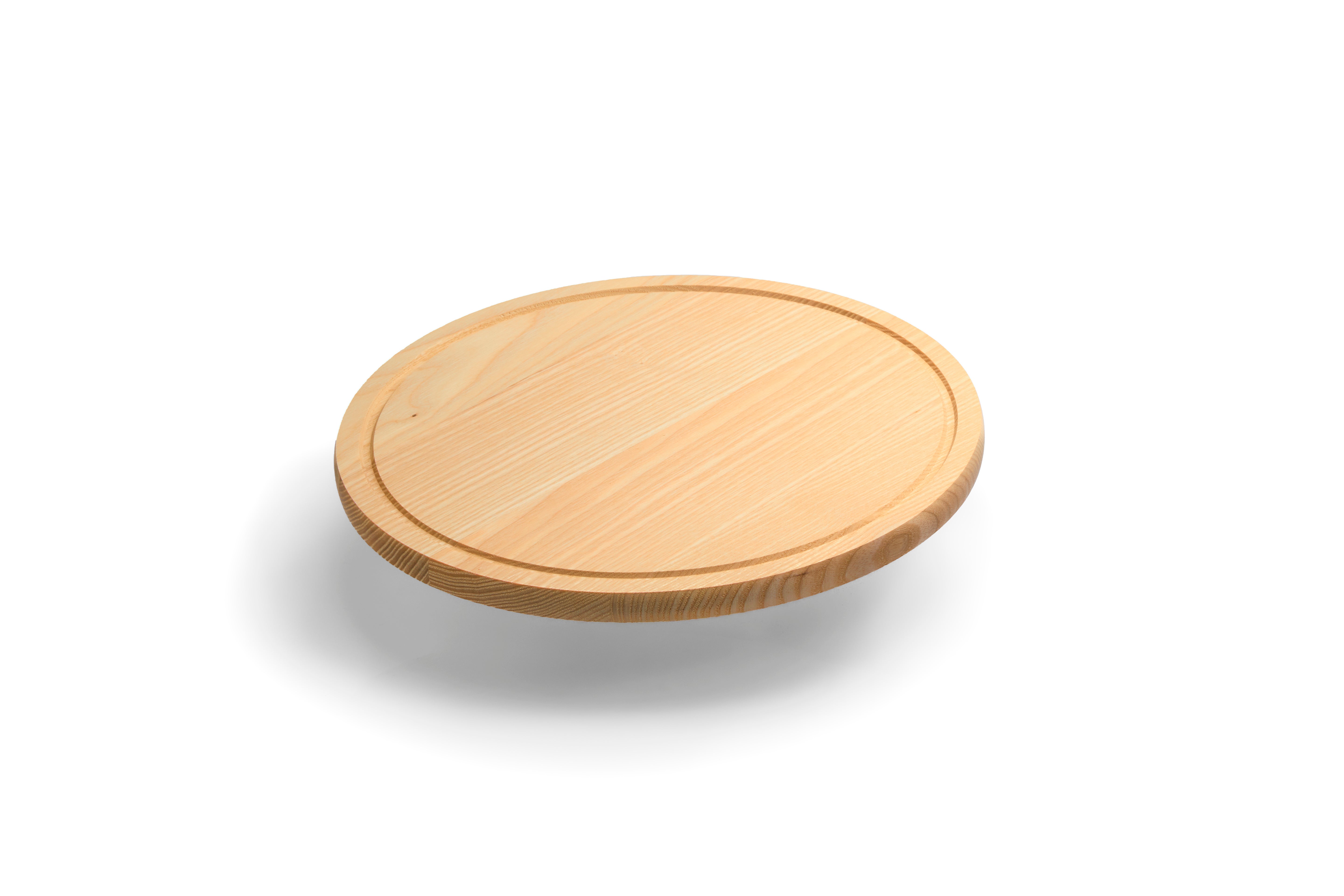 Medium (30cm) Ronde Essenhouten Snijplank met Sapgeul